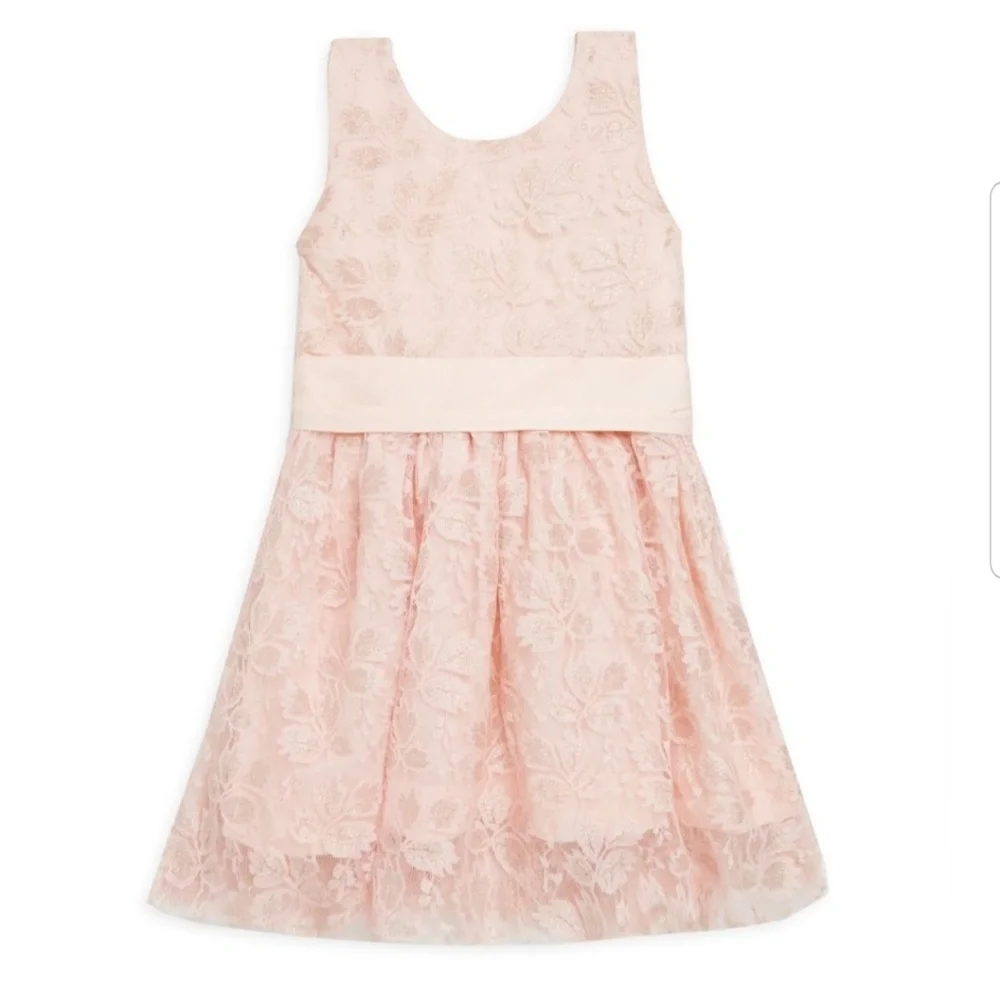 NWT Sophie Catalou Size 4 Toddler Girl Pink Floral Lace Party Dress